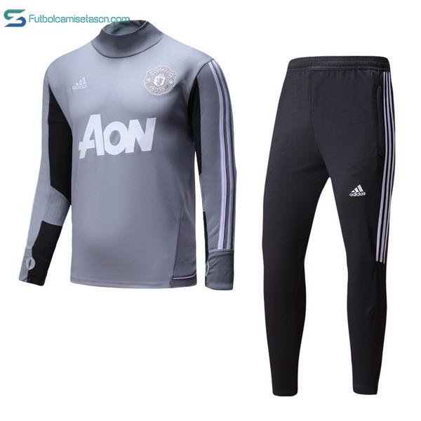 Chandal Manchester United 2017/18 Gris Claro Negro